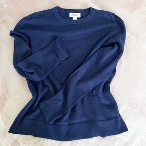 Crew Neck Navy Blue Sweater